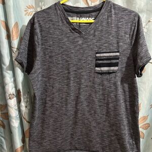 Tony Hawk Men's Charcoal V-Neck Tee